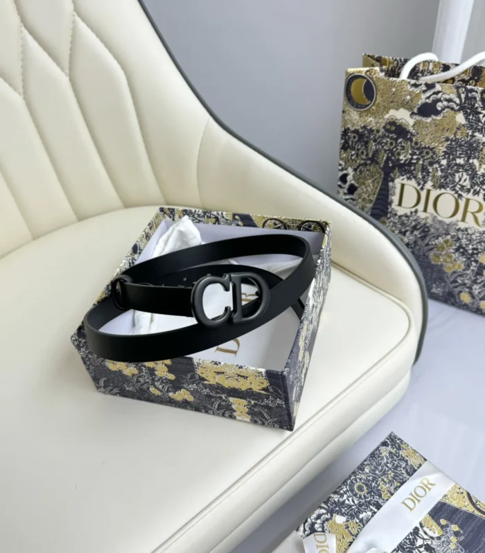 CD Buckle Calfskin Belt 2.0cm