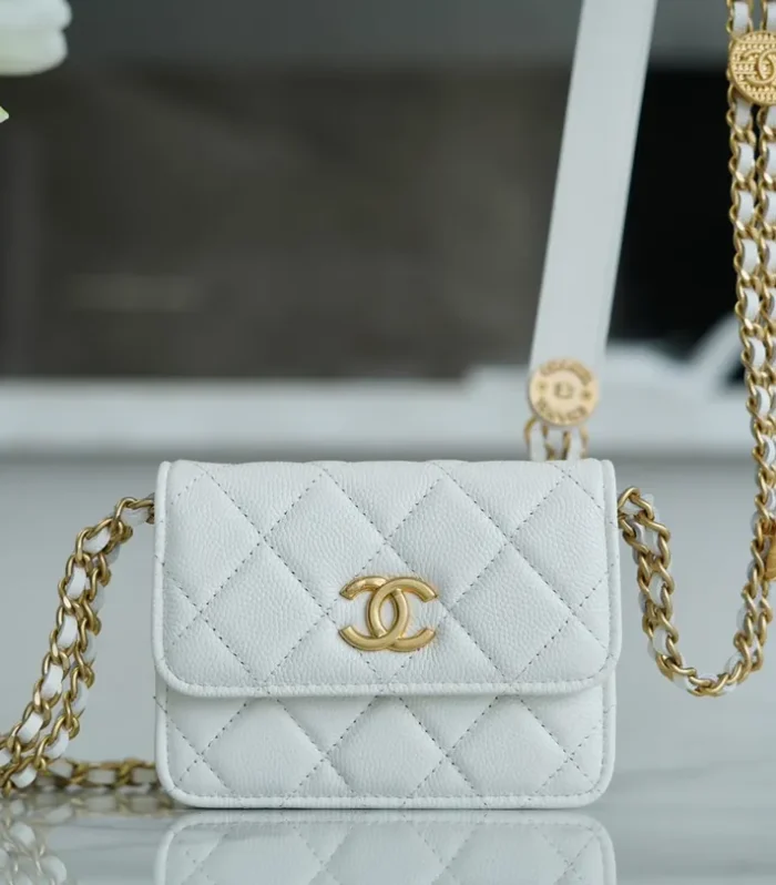 WOC Mini Gold Coin White
