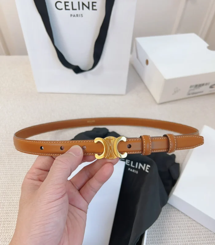 30 Montaigne Belt 1.5cm Brown Leather