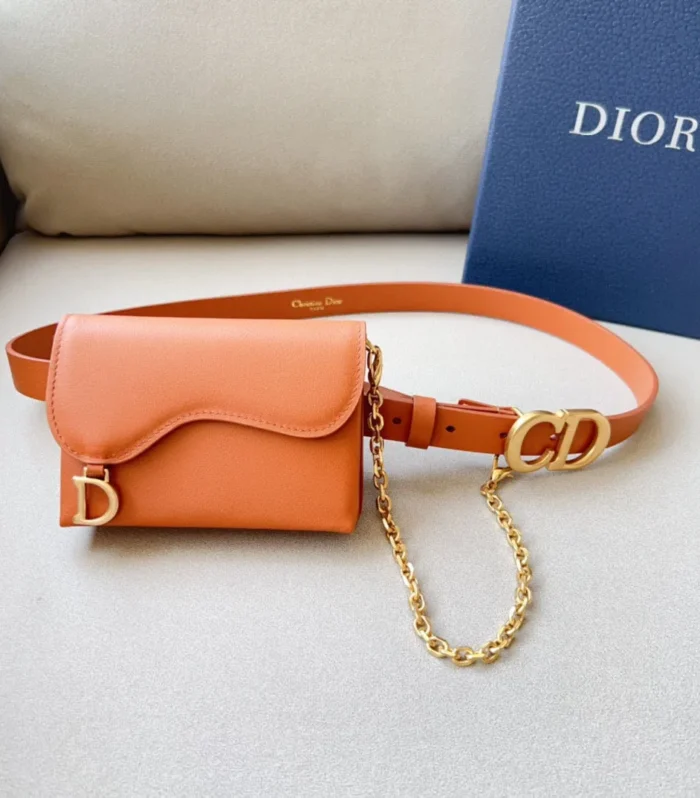 saddle removable pouch tan calfskin 20mm belt