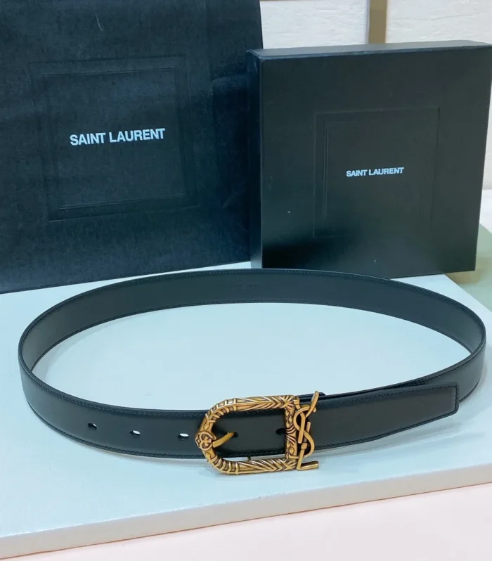 Cassandre Velvet Leather Belt 30mm
