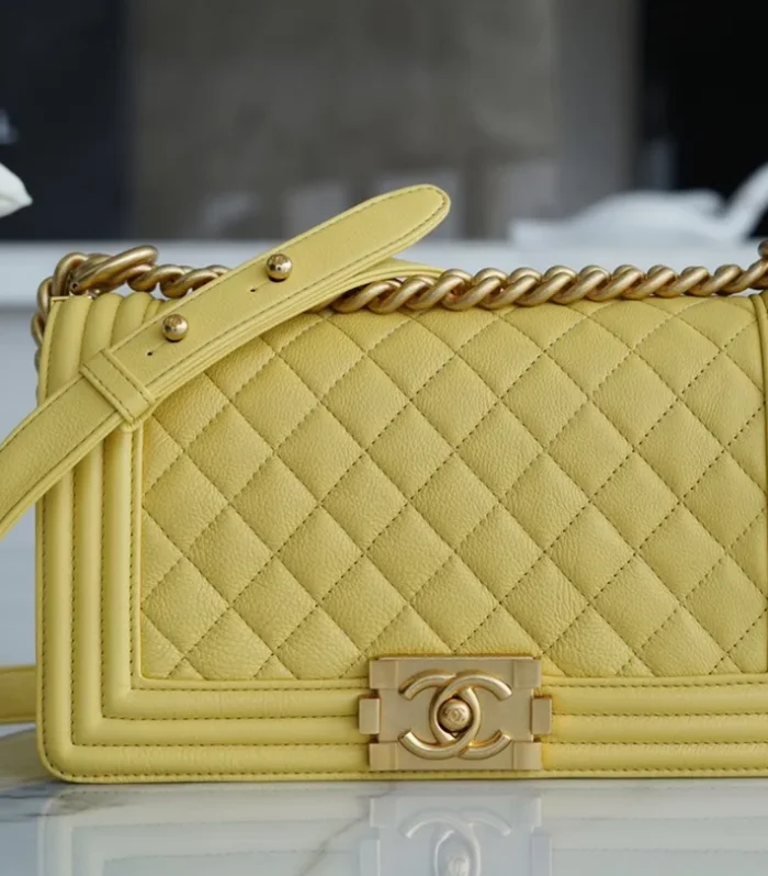 Coco Handle Medium Lemon Yellow