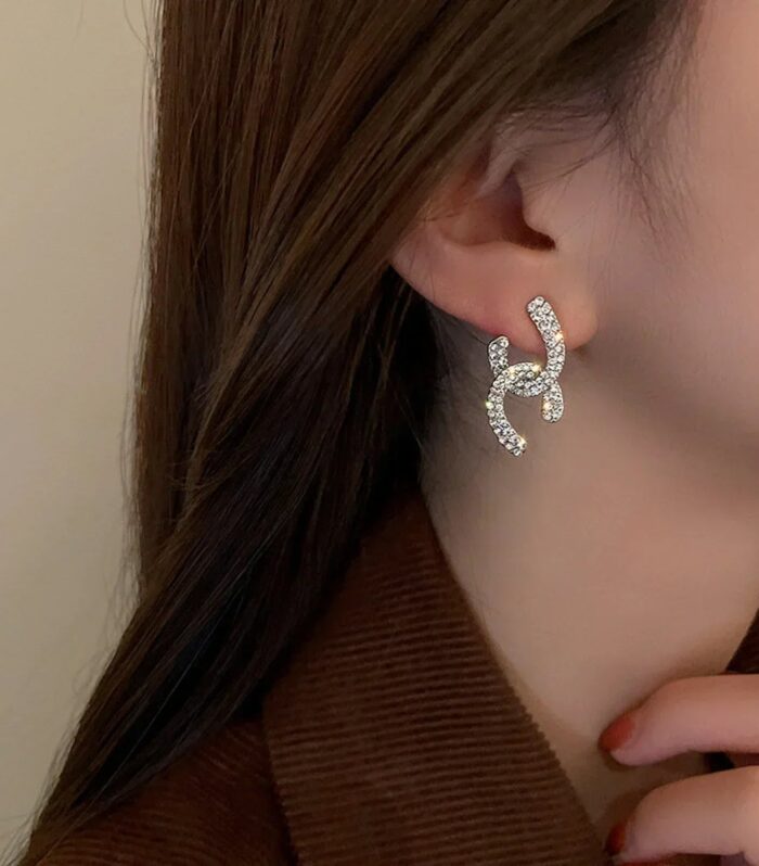 CC DIAMOND SILVER EARRINGS