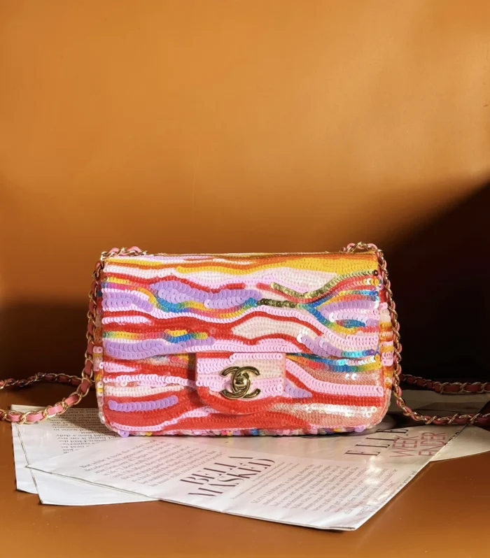 Classic Flap Square Iridescent