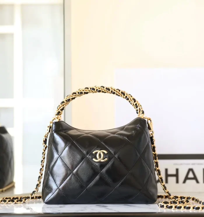 Twisted Chain Lunch Bag Black