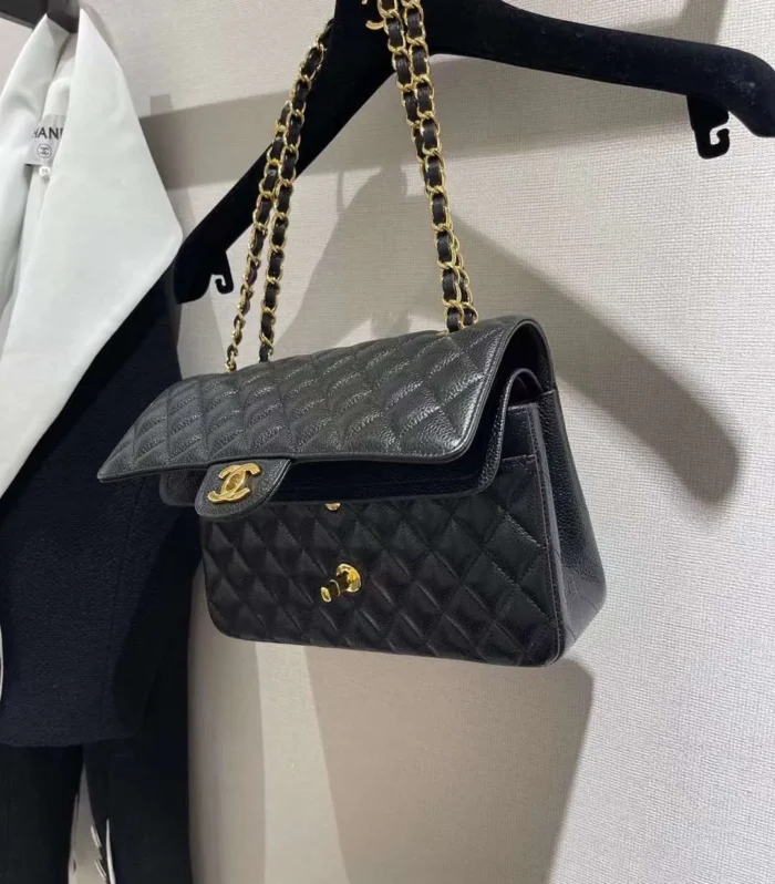 Classic Flap 25cm Caviar Gold