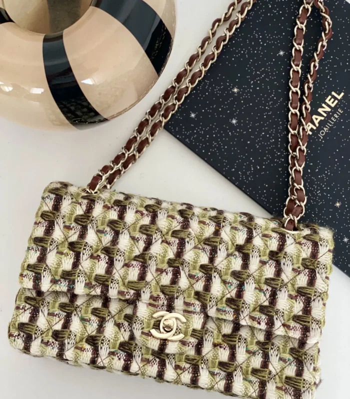 Classic Flap 25 Brown-Green Tweed