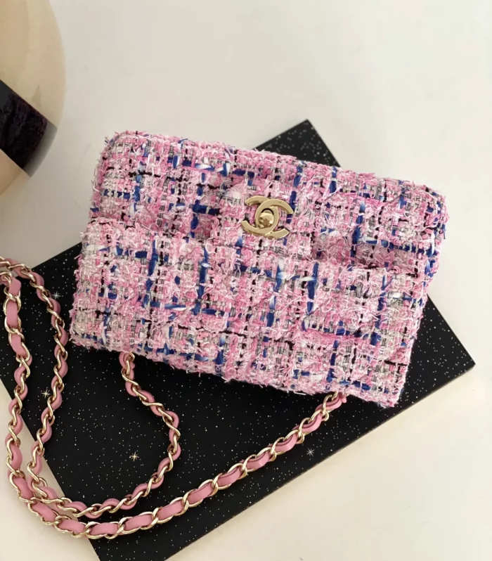 Classic Flap 20 Pink Tweed