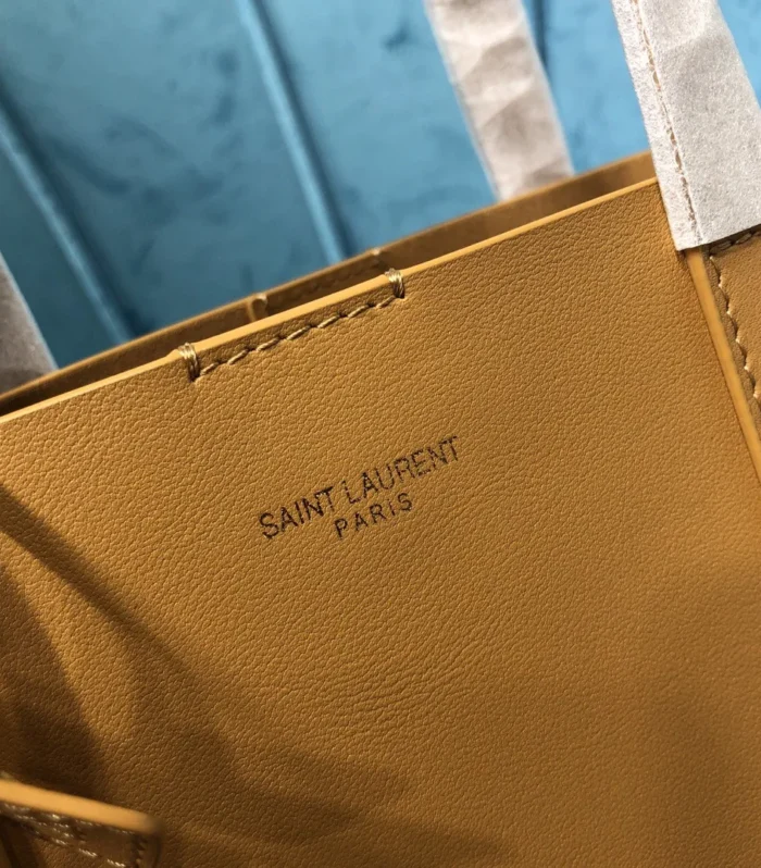 YSL Leather Shopping Tote Bag