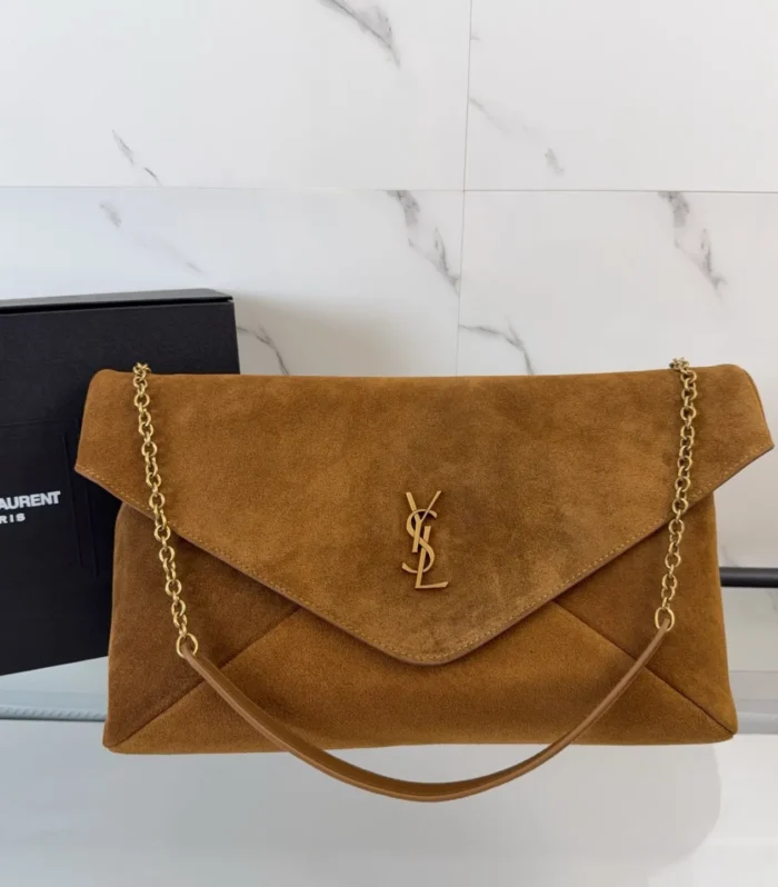 YSL CASSANDRE XXL envelope pouch on chain