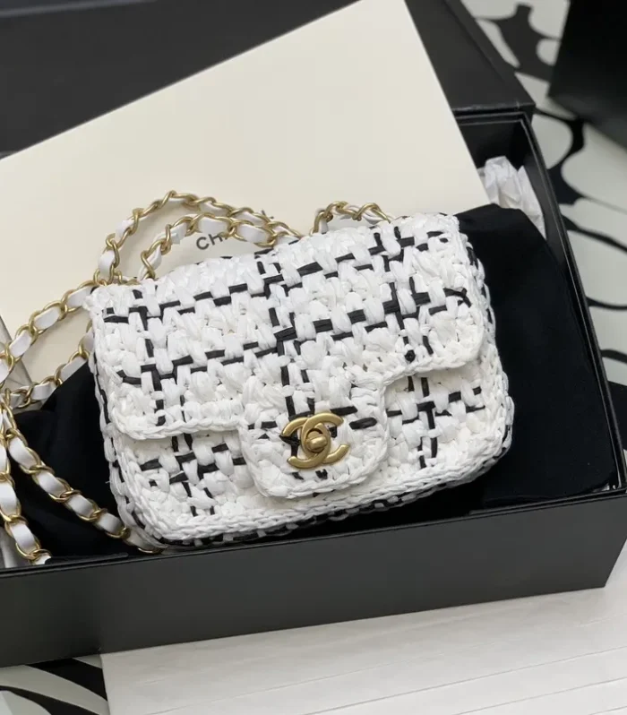 Square Flap Woven Bag