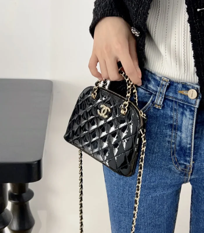 Shell Bag Patent Black