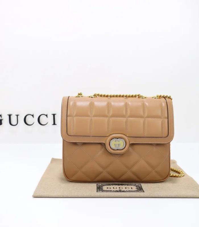 Rose Beige Leather Bag