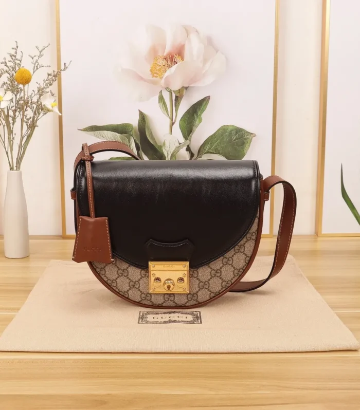 Printed Chip Bag Brown
