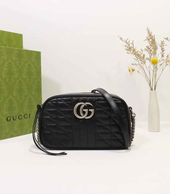 Marmont Baguette Checkered Leather