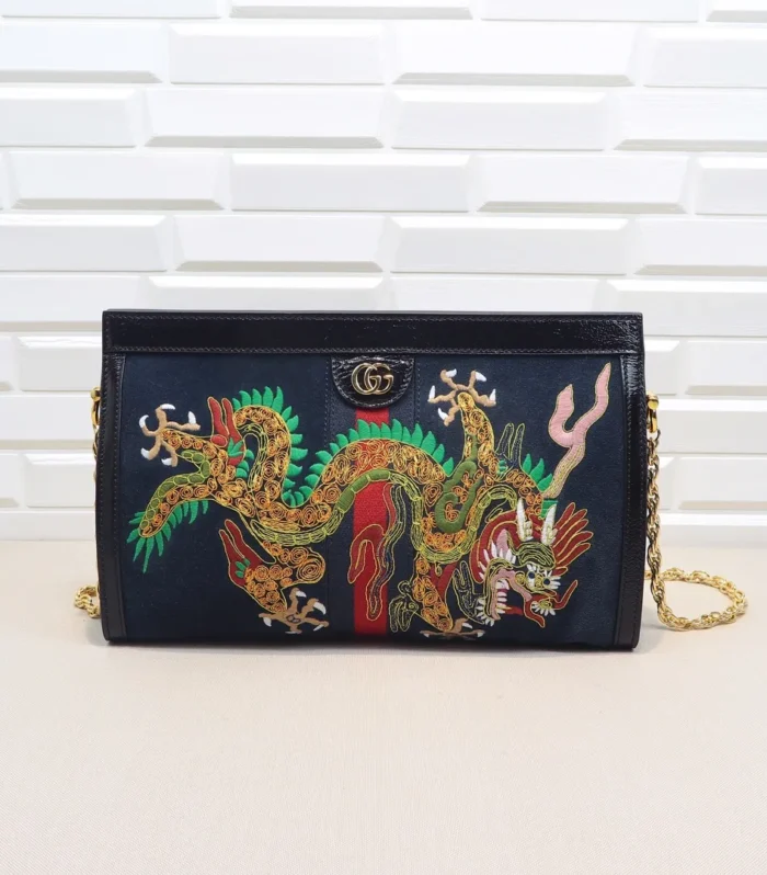 Jackie Dragon Embossed Blue