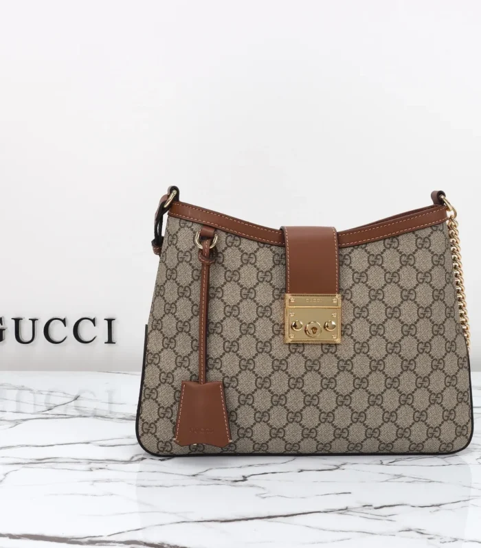 Horsebit Shoulder Bag Medium Apricot