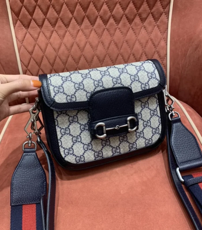Horsebit Saddle Bag Navy Blue