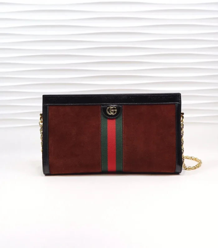 Horsebit Brown Suede Bag