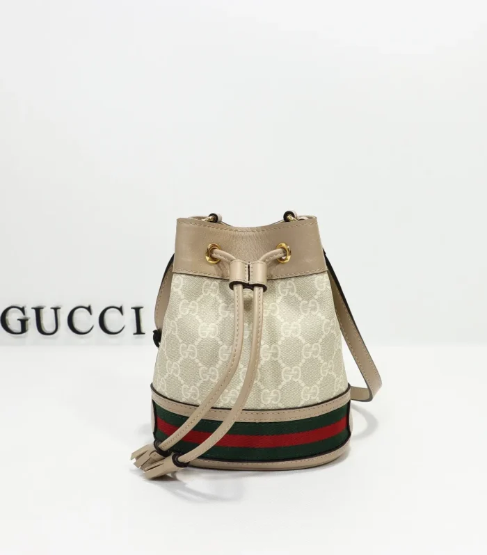 Horsebit Bucket Bag 19 Oat