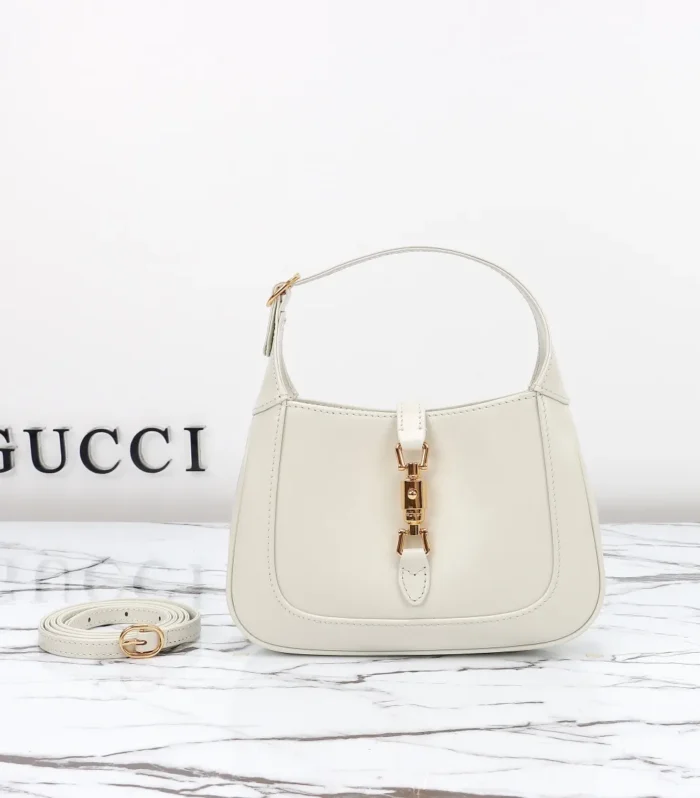 Horsebit Bag White Leather