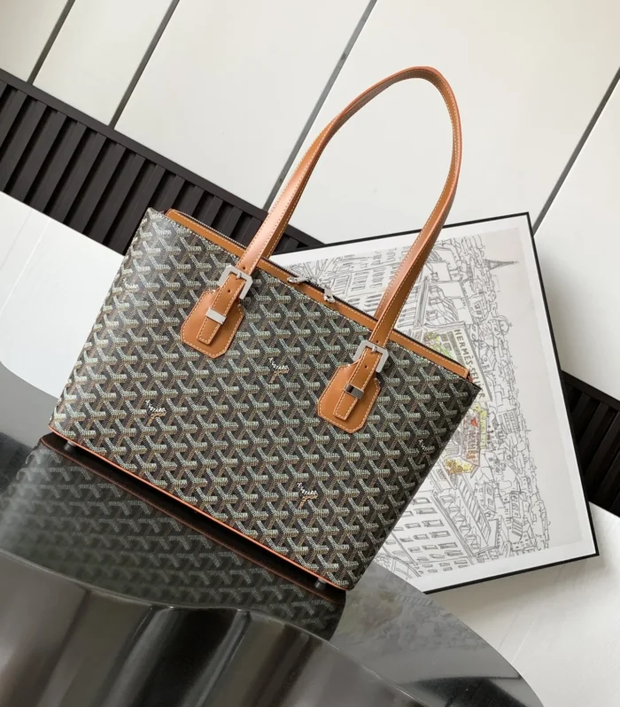 Vintage Tote Briefcase BlackBrown