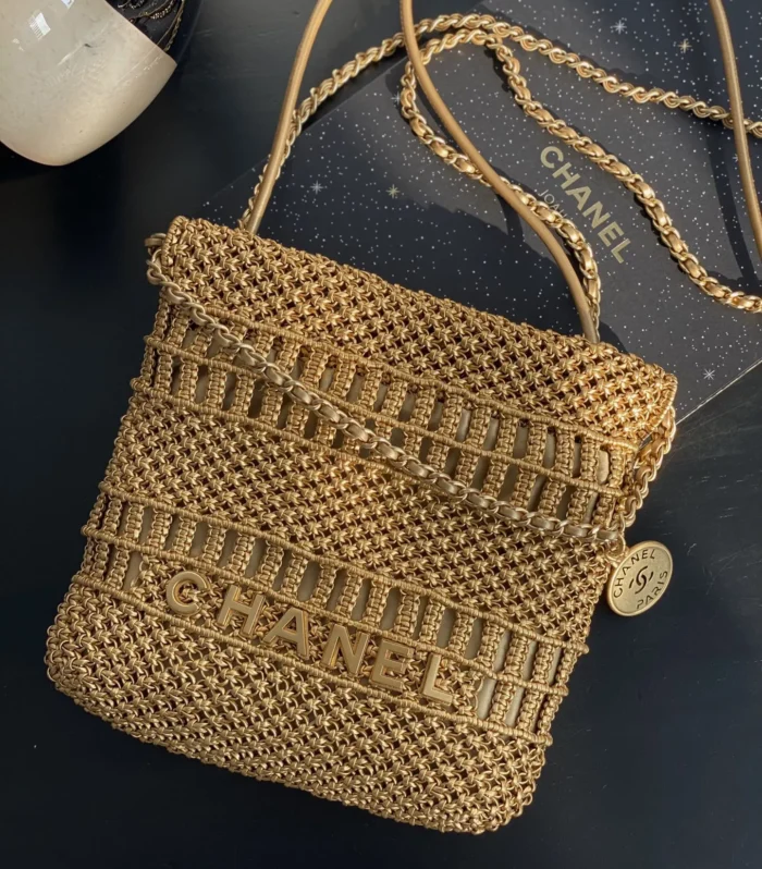 Mini 22 Bag Woven Leather