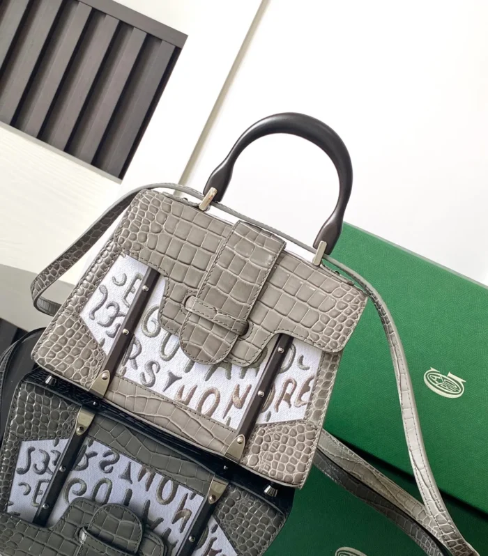 Sagon Mini Crocodile Embroidery Grey