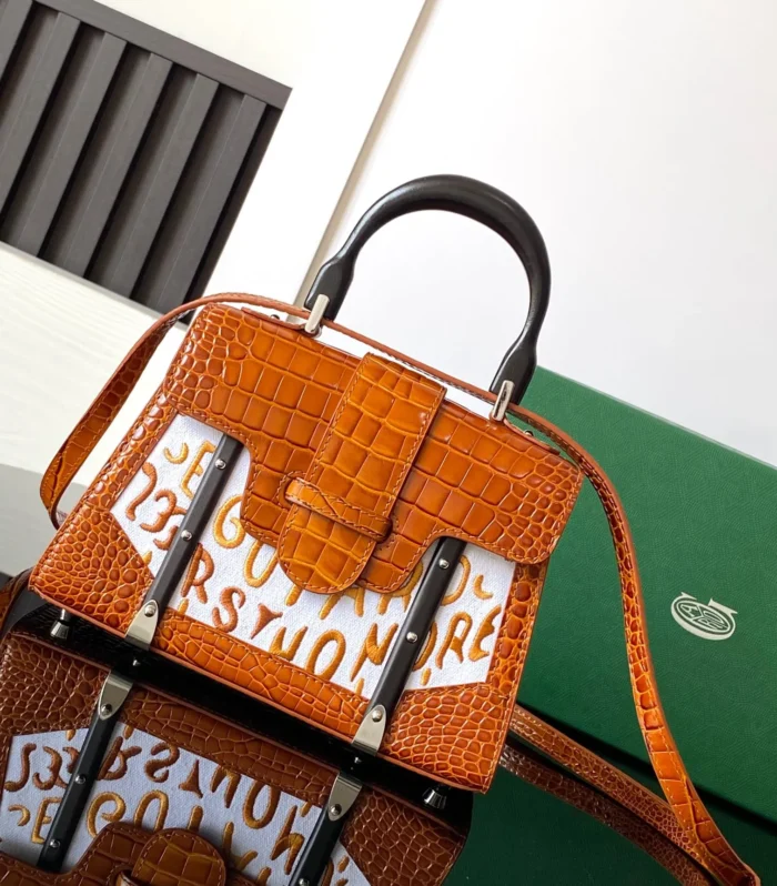 Sagon Mini Bag Crocodile Brown