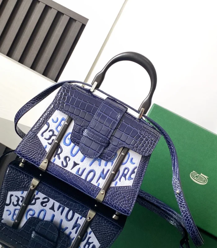 Sagon Mini Bag Crocodile Blue