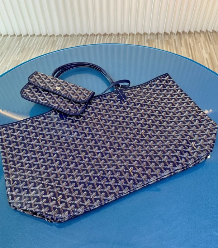 Royal Blue Linen Bag