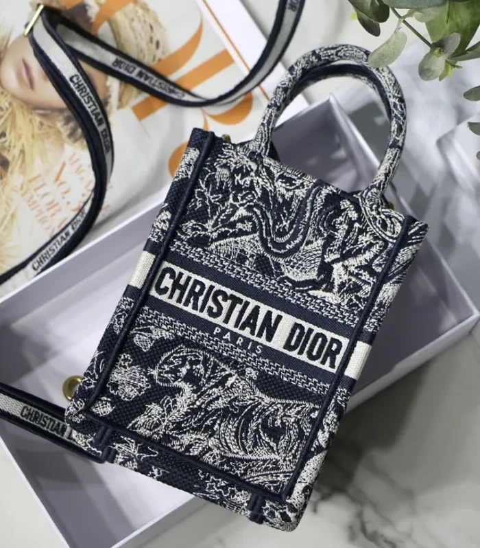 Mini Dior Book Tote Phone Bag
