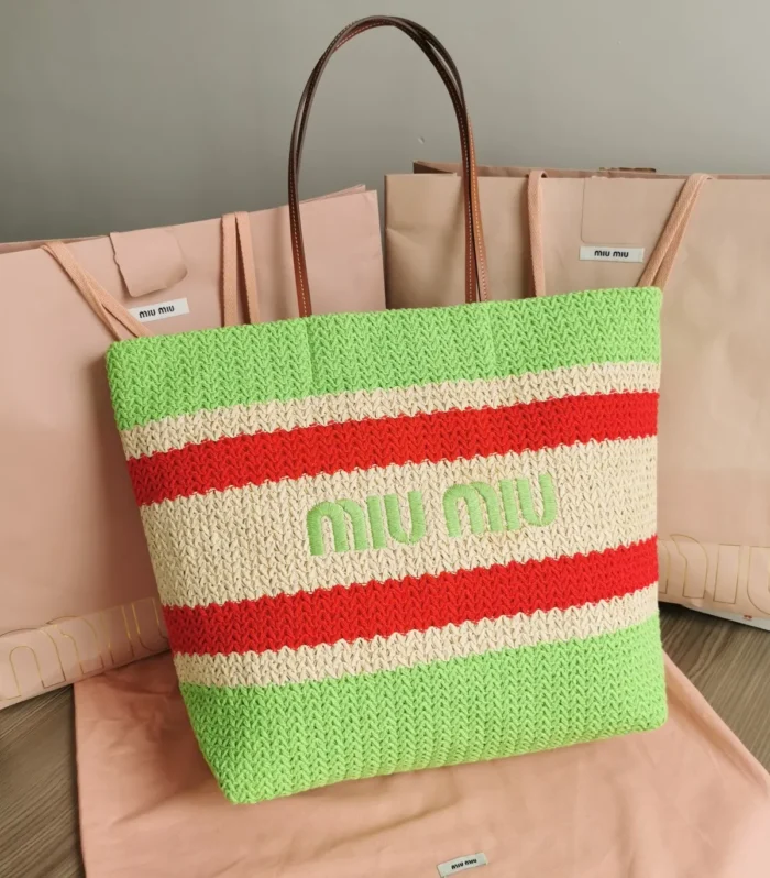 Raffia Embroidery Tote