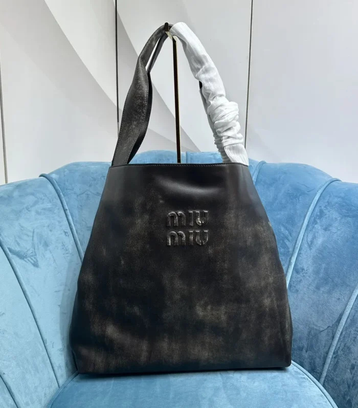 Miumi Shoulder Tote Large Brown