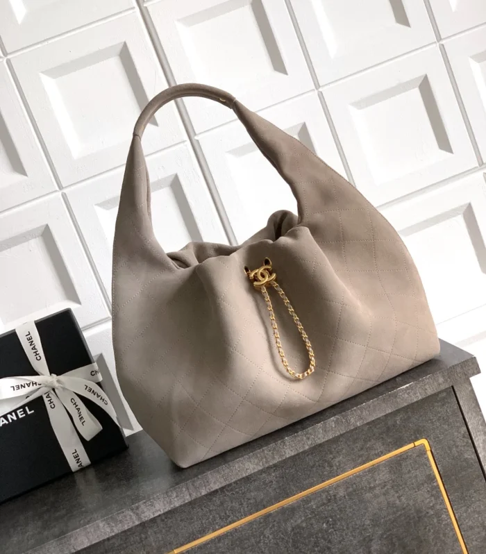 Hobo Bag Suede Grey