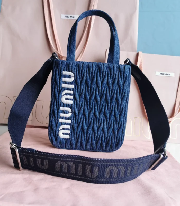 TOTE 18 BAG IN NAVY BLUE DENIM