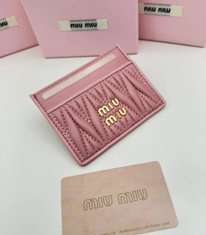SMALL CARDHOLDER 10 IN DARK PINK LAMBSKIN