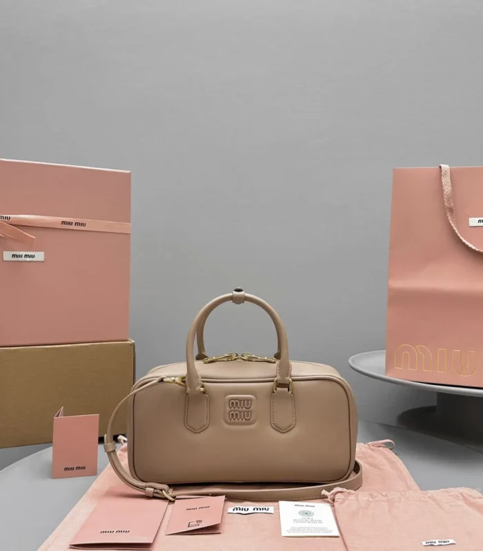 RESTRO SMALL 27 IN TAUPE PINK IN CALFSKIN