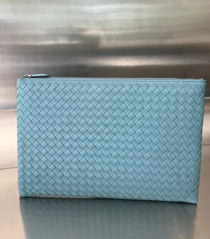 Intrecciato 30 In Sky Blue Lambskin