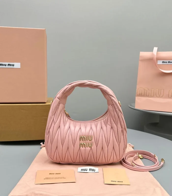 MINI HOBO 20 BAG IN LIGHT PINK LAMBSKIN
