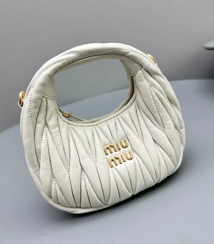 MINI HOBO 17 BAG IN WHITE LAMBSKIN