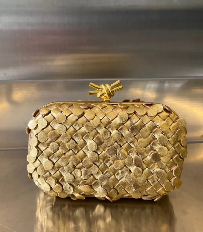 Golden Knot 19 In Golden Lambskin