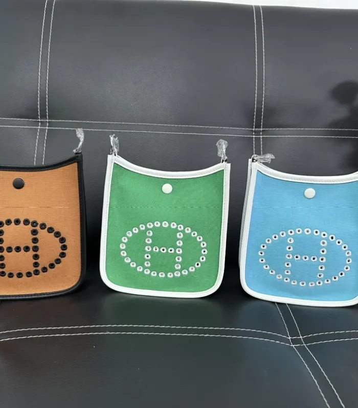 Evelyne Bag Gold Brown Canvas