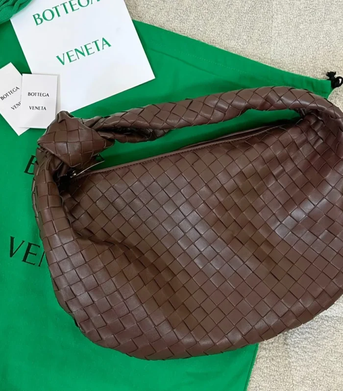 Bv Small Jodie 48Cm Chocolate Suede Leather