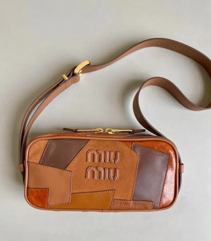 HOBO 24 BAG IN COGNAC LEATHER PATCHWORK