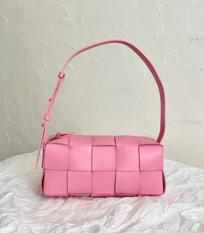Bv Small Brick 24Cm Pink Lambskin