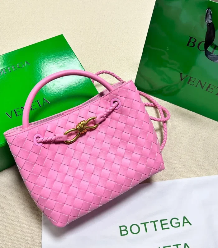 Bv Small Andiamo 25Cm Pink Lambskin
