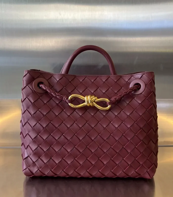 Bv Small Andiamo 25Cm Dark Red Lambskin