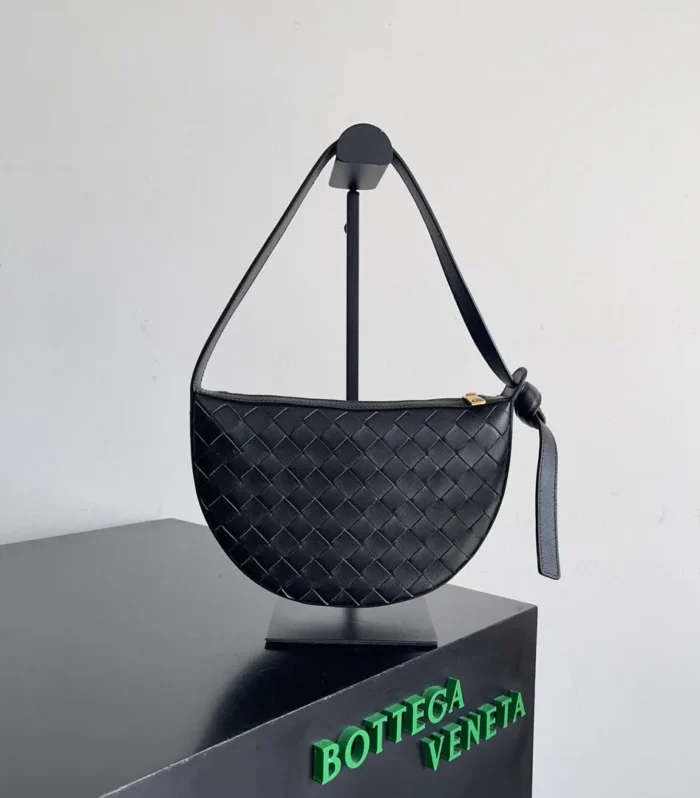 Bv Mini Sunrise 23Cm Black Calfskin Ghw
