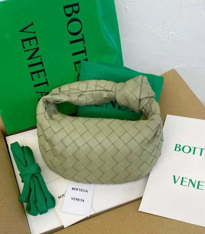 Bv Mini Jodie 28Cm Green Lambskin Leather